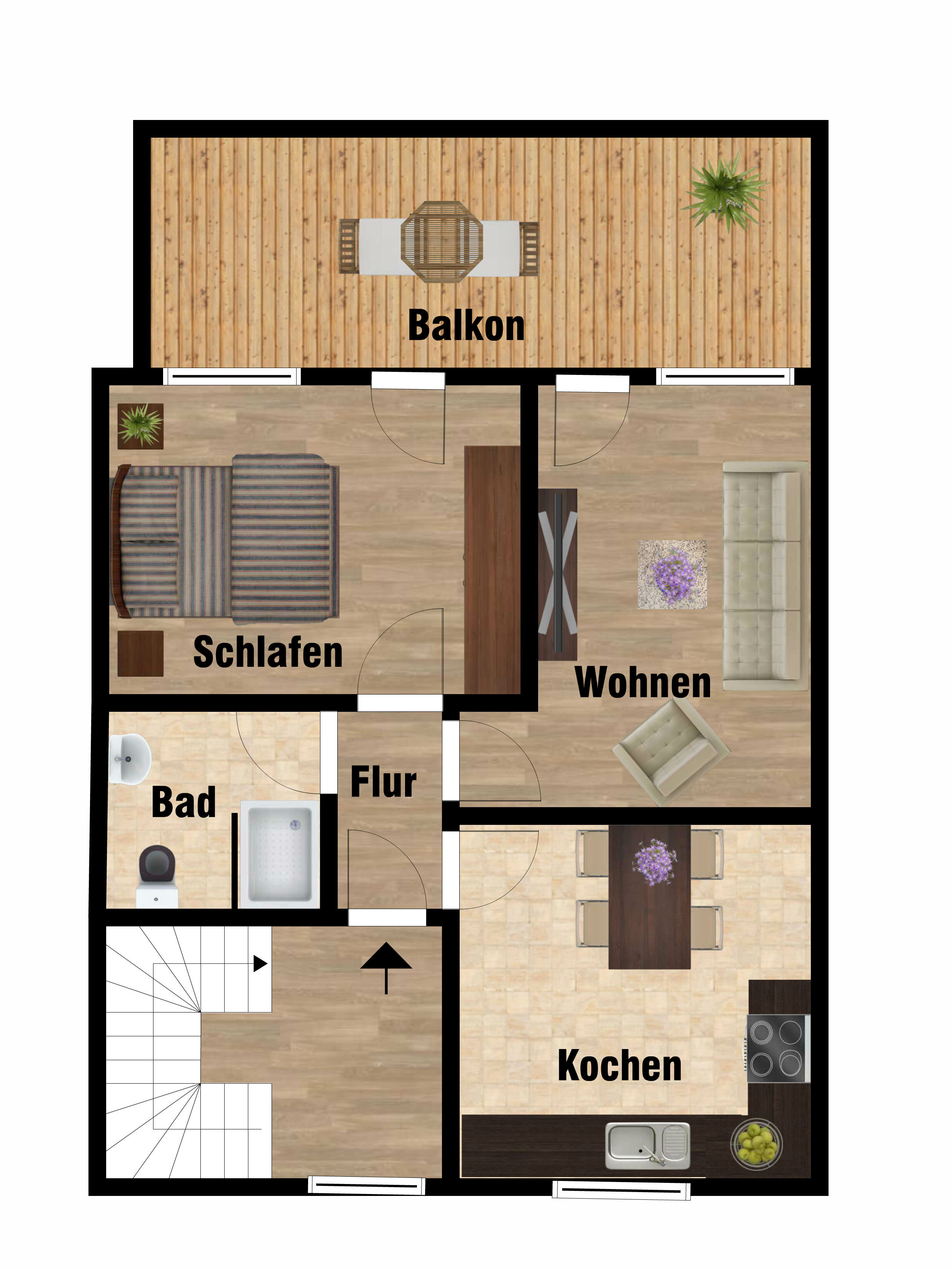 Wohnung zur Miete 435 € 2 Zimmer 49 m²<br/>Wohnfläche Halsbek Westerstede 26655