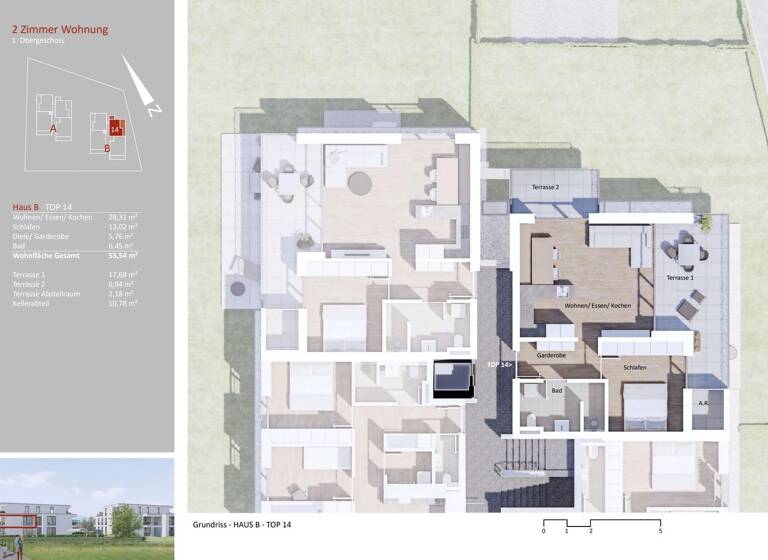 Wohnung zum Kauf - Erstbezug provisionsfrei 410.000 € 2 Zimmer 53,4 m² 1. Geschoss Ketschelenstraße Feldkirch 6800