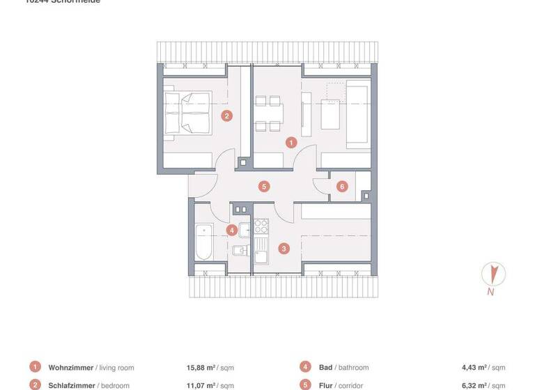 Wohnung zum Kauf provisionsfrei 99.900 € 2 Zimmer 50 m² 2. Geschoss Lichterfelde Schorfheide 16244