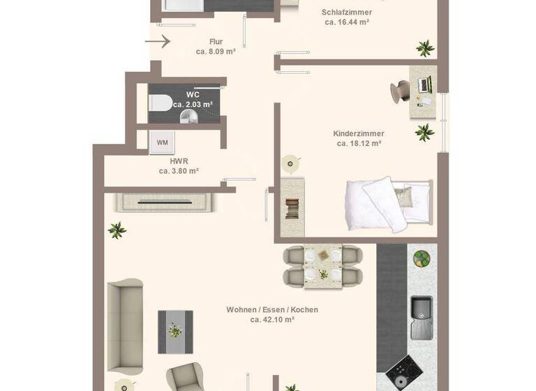 Wohnung zum Kauf - Erstbezug 399.000 € 3 Zimmer 105 m² EG frei ab sofort Lüstringen Osnabrück 49086