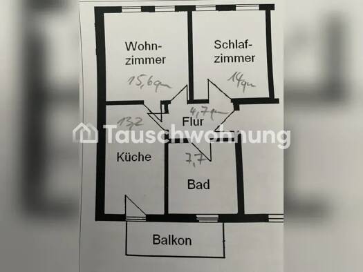 Wohnung zur Miete Tauschwohnung 395 € 1 Zimmer 57 m² 4. Geschoss Plagwitz Südwest 04229