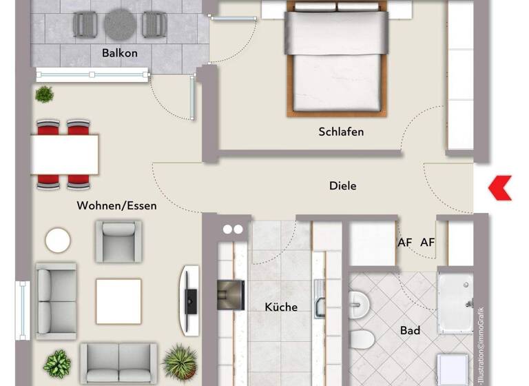 Wohnung zum Kauf 128.000 € 2 Zimmer 64 m² frei ab sofort Gunzenhausen 91710