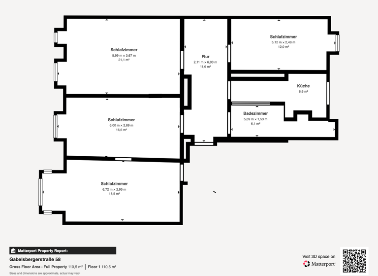 Wohnung zum Kauf 1.199.990 € 4 Zimmer 95 m² 1. Geschoss Gabelsbergerstraße 58 Maxvorstadt München 80333