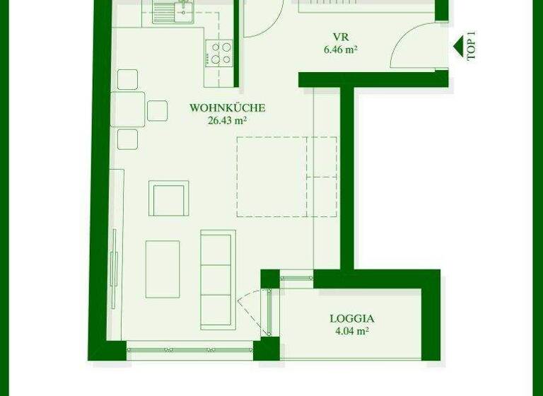 Büro zum Kauf - Erstbezug 4.826 € 1 Zimmer Leopoldigasse Wien 1230