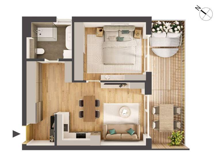 Wohnung zum Kauf - Neubau provisionsfrei 285.000 € 2 Zimmer 49,4 m² 2. Geschoss Franz-Prantl-Park 1 Jenbach 6200