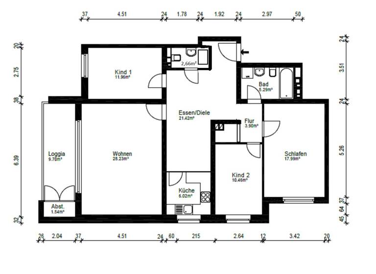 Wohnung zur Miete 3.890 € 5 Zimmer 120 m² Rahlstedt Hamburg 22147