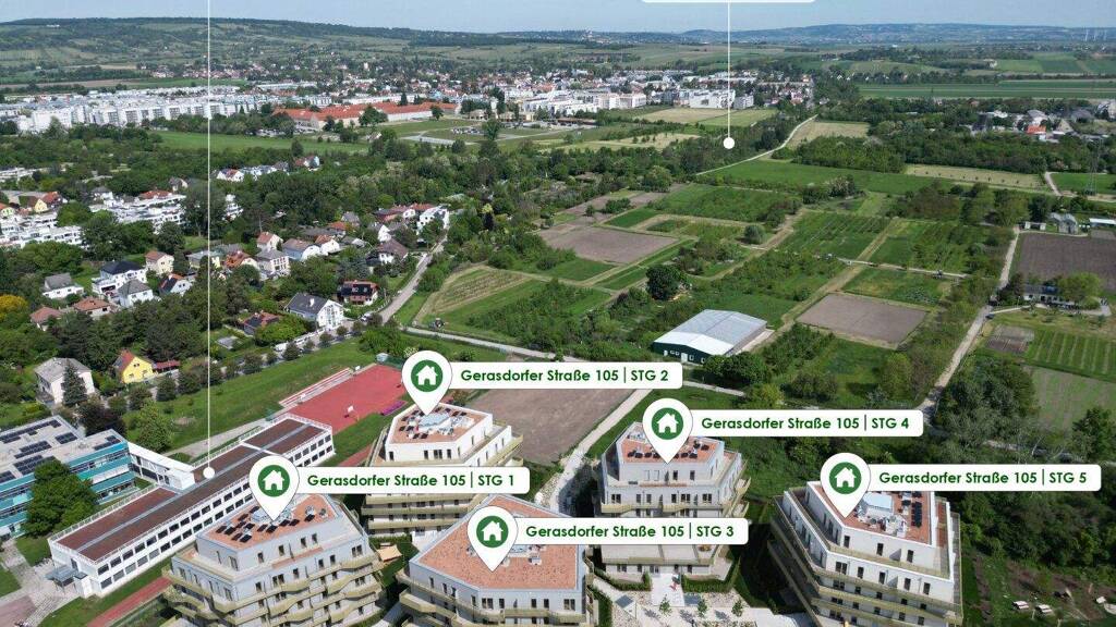 Wohnung zum Kauf - Erstbezug provisionsfrei 286.400 € 2 Zimmer 51,5 m² 4. Geschoss Gerasdorfer Straße 105 Wien 1210