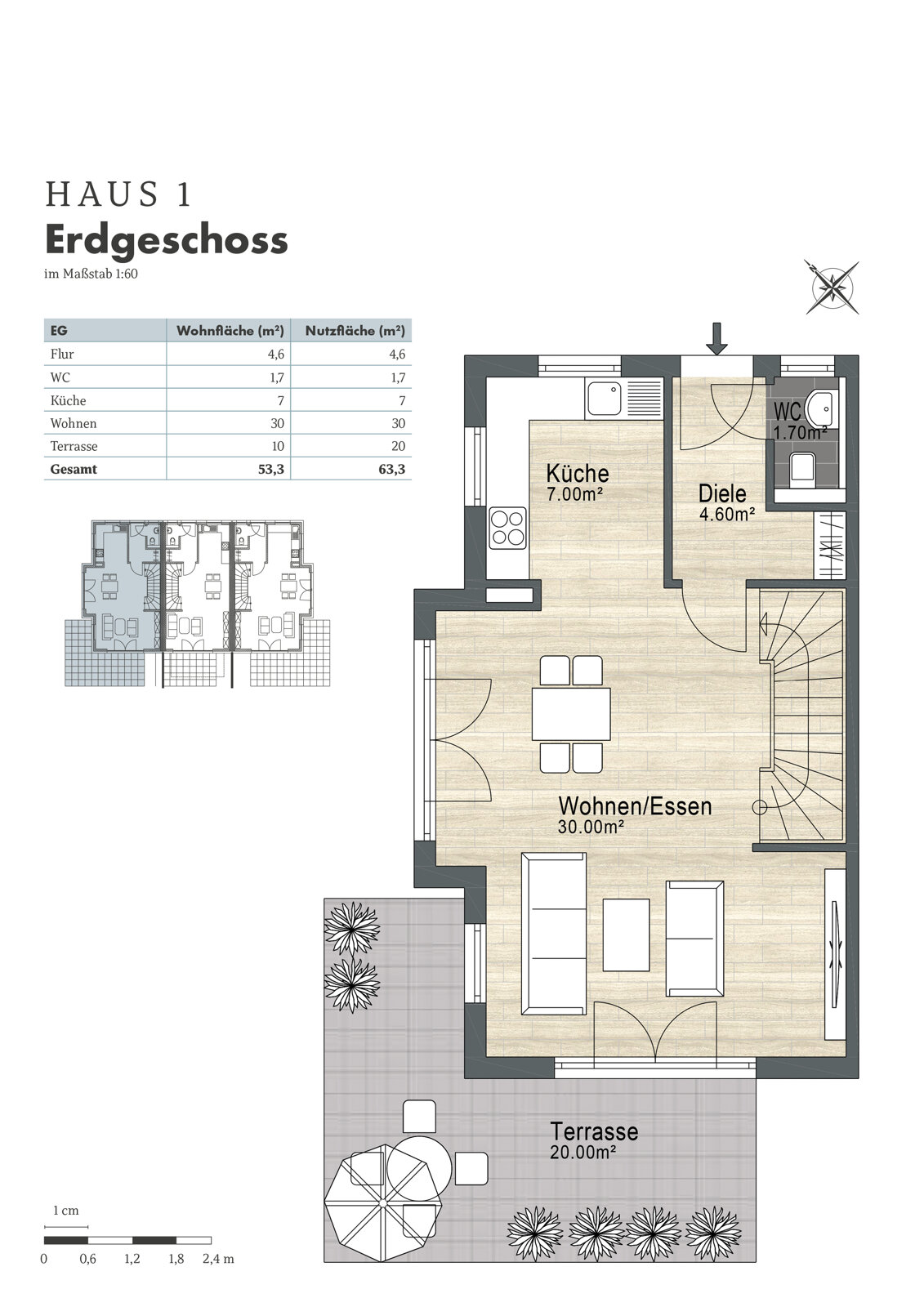 Reihenendhaus zum Kauf 899.000 € 5 Zimmer 120,7 m²<br/>Wohnfläche 190 m²<br/>Grundstück Apostelholzweg 30 Neugilching Gilching 82205