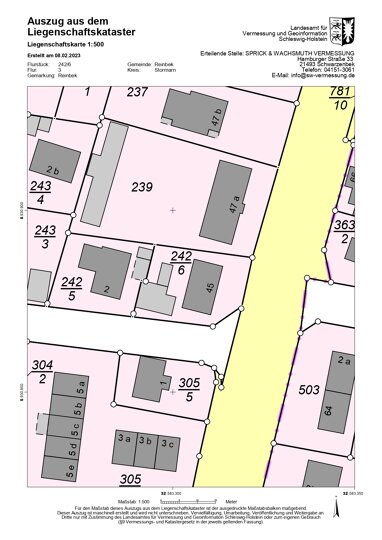 Grundstück zum Kauf 545 m² Grundstück Schönningstedter Straße 45 Alt - Reinbek Reinbek 21465