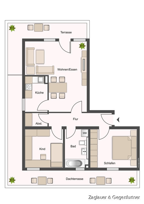 Penthouse zum Kauf 255.000 € 3 Zimmer 72 m²<br/>Wohnfläche 3.<br/>Geschoss Metten Metten 94526