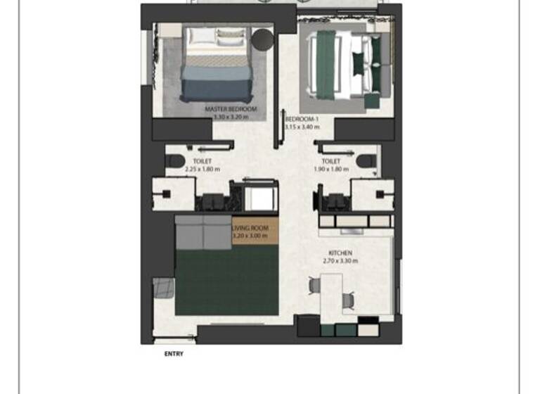 Wohnung zum Kauf 360.499 € 1,5 Zimmer 69 m² Dubai JVT