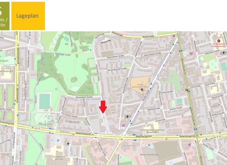 Penthouse zur Miete 2.600 € 3 Zimmer 103,9 m²<br/>Wohnfläche 4.<br/>Geschoss ab sofort<br/>Verfügbarkeit Zollstock Köln 50968