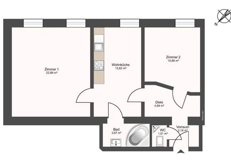 Wohnung zum Kauf 296.000 € 2 Zimmer 59,1 m² 3. Geschoss Salzburg 5020