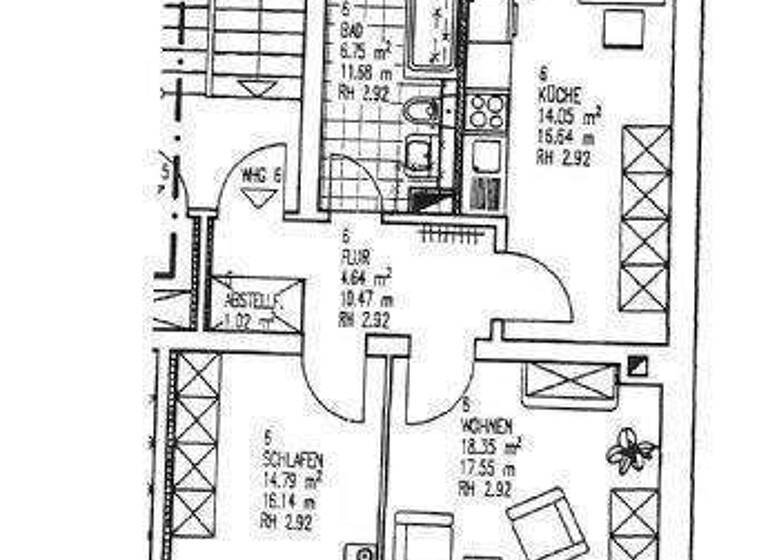 Wohnung zur Miete 329 € 2 Zimmer 62 m² 2. Geschoss frei ab sofort Frankenberger Str. 104 Hilbersdorf Chemnitz 09131
