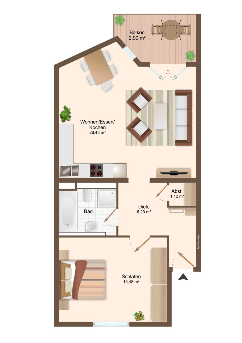 Wohnung zur Miete Wohnen auf Zeit 1.605 € 2 Zimmer 60 m²<br/>Wohnfläche 05.02.2025<br/>Verfügbarkeit Bahnhofstraße Luisenthal Völklingen 66333