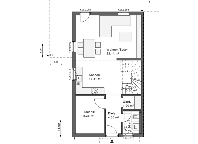 Doppelhaushälfte zum Kauf provisionsfrei 479.312 € 3 Zimmer 155 m² 489 m² Grundstück Soest 59494