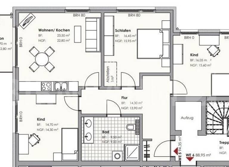 Wohnung zum Kauf provisionsfrei 401.553 € 4 Zimmer 94,4 m²<br/>Wohnfläche 1.<br/>Geschoss Fettenvorstadt Greifswald 17489
