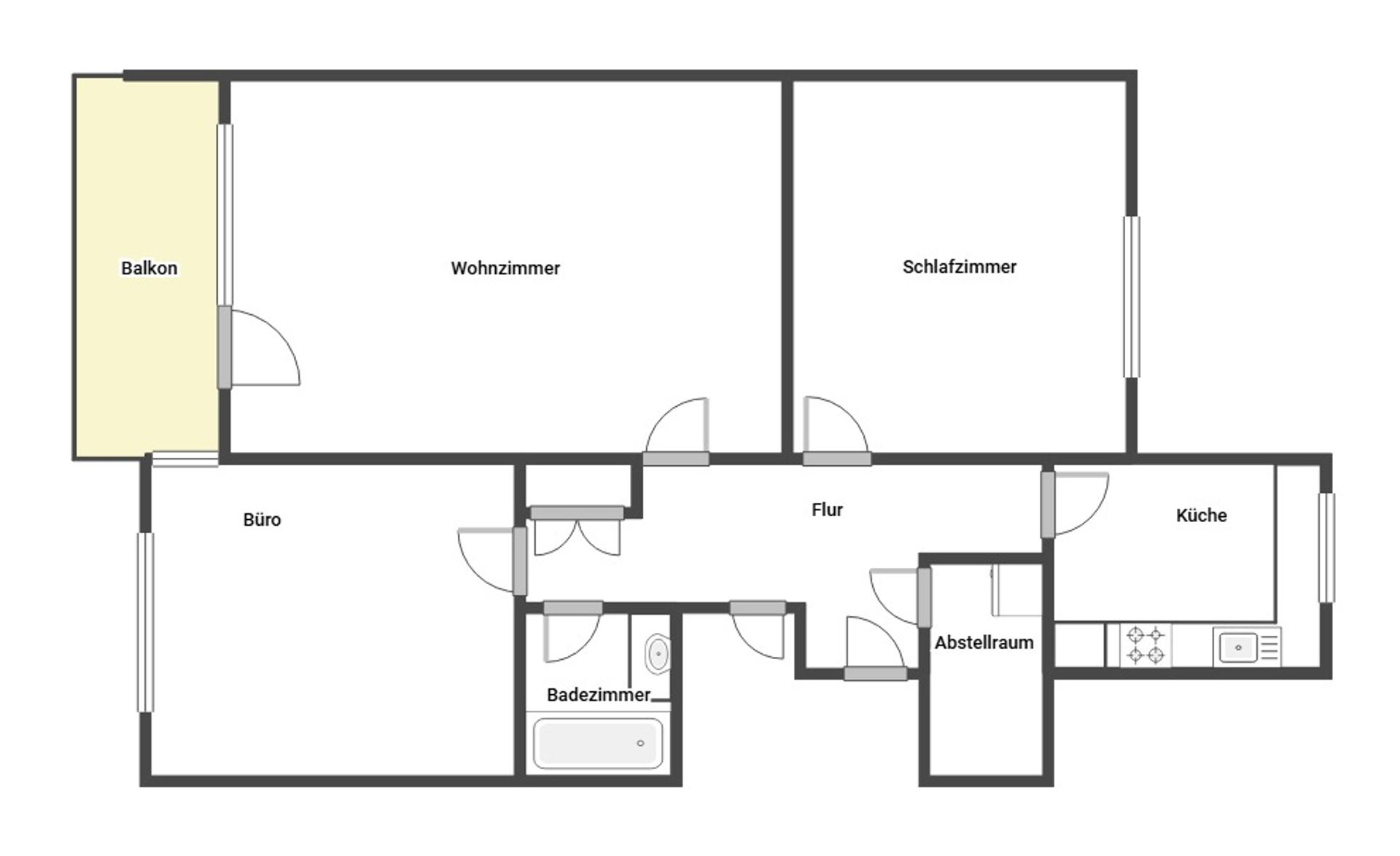 Wohnung zum Kauf 339.000 € 3 Zimmer 83,3 m²<br/>Wohnfläche 4.<br/>Geschoss Neckarems 115 Remseck am Neckar 71686