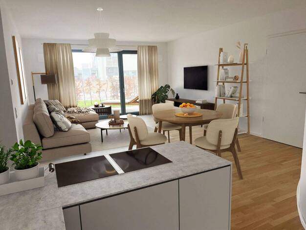 Terrassenwohnung zum Kauf - Neubau provisionsfrei 409.900 € 2 Zimmer 69,4 m² EG Zum Dammfelde 41b Widdersdorf Köln 50859