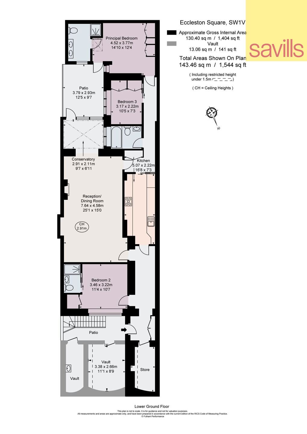 Wohnung zum Kauf provisionsfrei 2.058.875 € 4 Zimmer 130,4 m²<br/>Wohnfläche City of Westminster SW1V 1PB