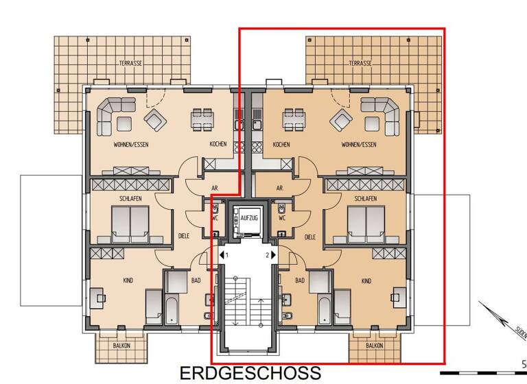 Wohnung zum Kauf - Erstbezug provisionsfrei 439.000 € 3 Zimmer 101,4 m² Esborn Wetter 58300