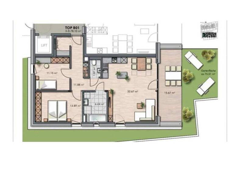 Wohnung zum Kauf 550.000 € 3 Zimmer 78,1 m² EG Kundl 6250