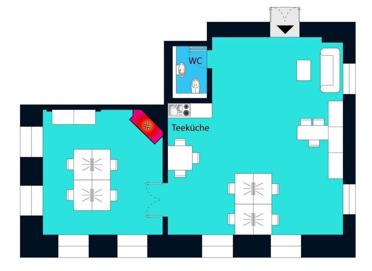 Bürofläche zur Miete provisionsfrei 580 € 2 Zimmer 96,6 m² Bürofläche teilbar ab 96,6 m² Wachau 01454