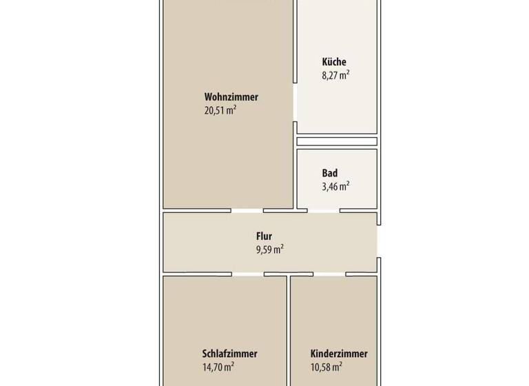 Wohnung zur Miete 413 € 3 Zimmer 68,9 m² 1. Geschoss frei ab 01.09.2026 Otto-Rothe-Straße 14 Lusan Gera 07549