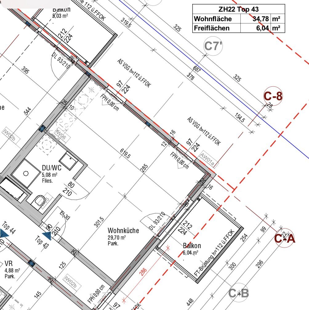 Wohnung zur Miete 535 € 1 Zimmer 34,8 m²<br/>Wohnfläche 4.<br/>Geschoss 01.02.2025<br/>Verfügbarkeit Ziegelhofstraße Wien 1220