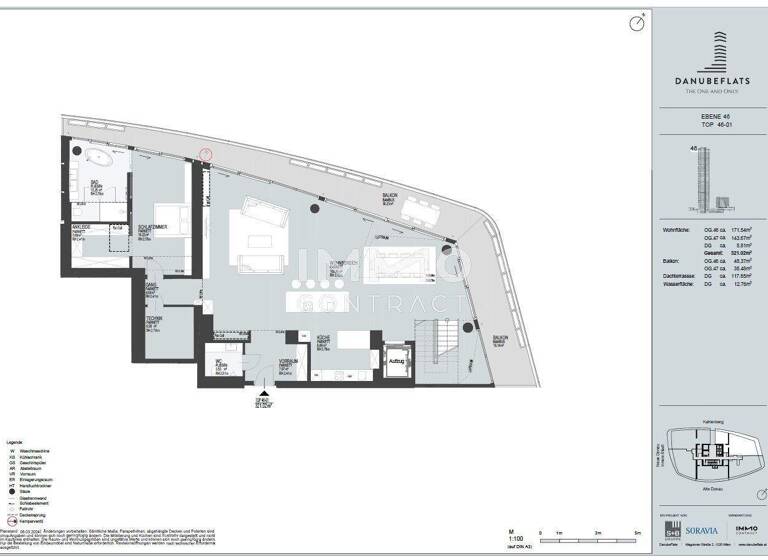 Wohnung zum Kauf - Erstbezug 12.903.000 € 5,5 Zimmer 321 m² Wagramer Straße 2 Wien 1220