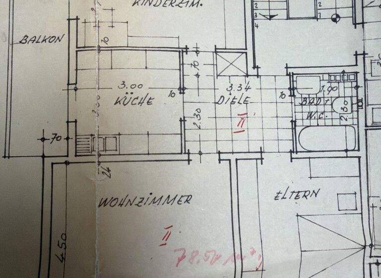 Wohnung zur Miete 770 € 3,5 Zimmer 79 m² 3. Geschoss Handwerksweg 14 Gerthe Bochum 44805