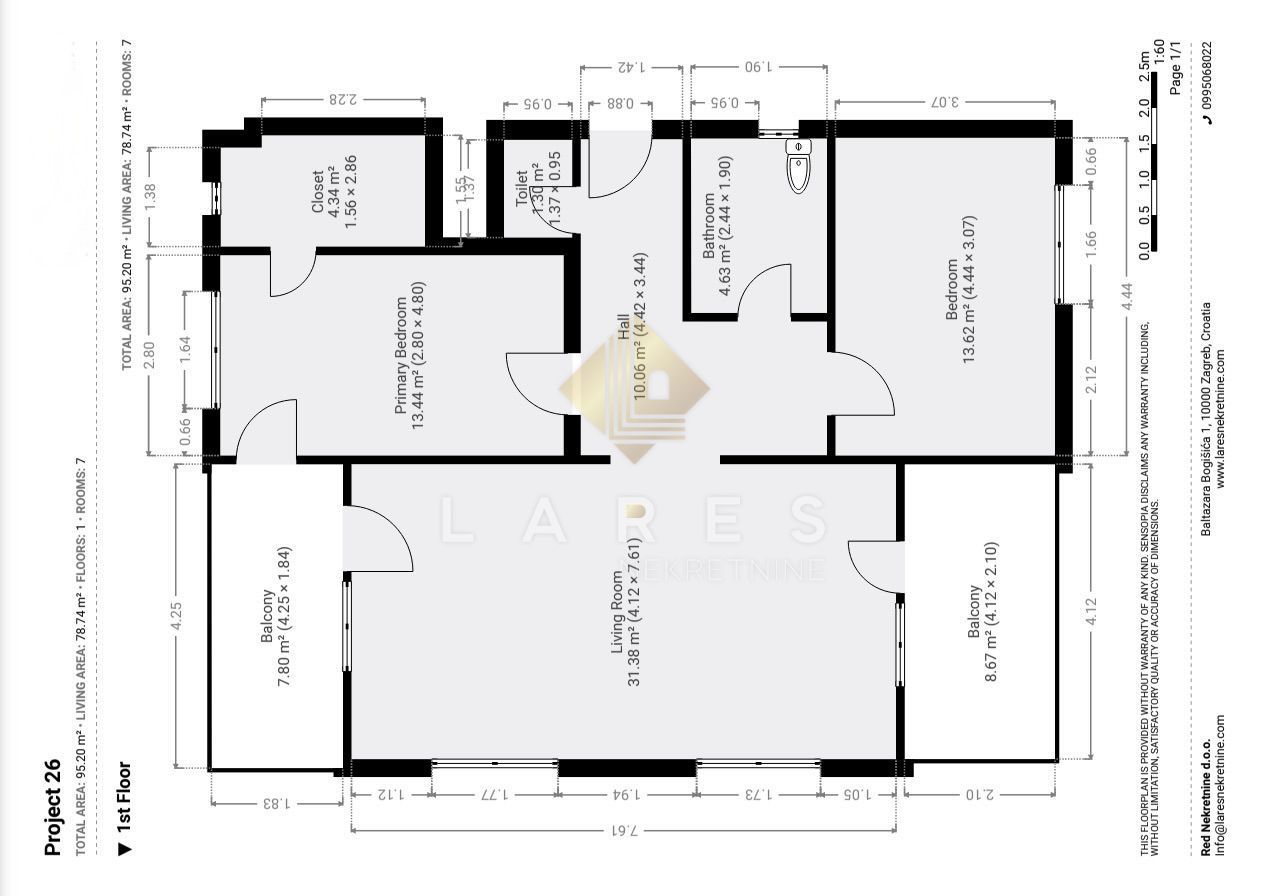 Wohnung zum Kauf 250.000 € 3 Zimmer 94 m²<br/>Wohnfläche 1.<br/>Geschoss Borik