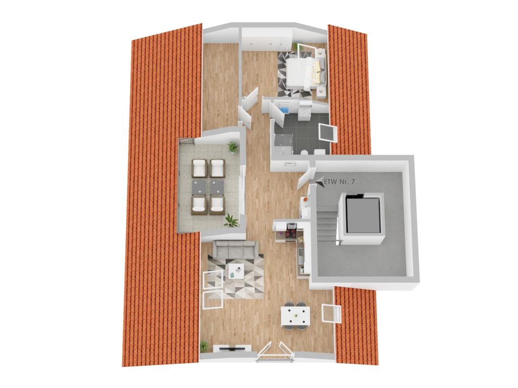 Wohnung zum Kauf provisionsfrei 336.600 € 2 Zimmer 76,6 m²<br/>Wohnfläche 2.<br/>Geschoss Ob dem Dorf 3 Marbach Villingen-Schwenningen 78052