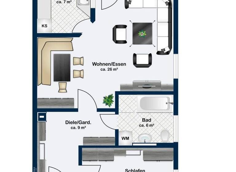 Wohnung zum Kauf 239.000 € 2 Zimmer 64 m² EG Neckargartach Heilbronn Neckargartach 74078