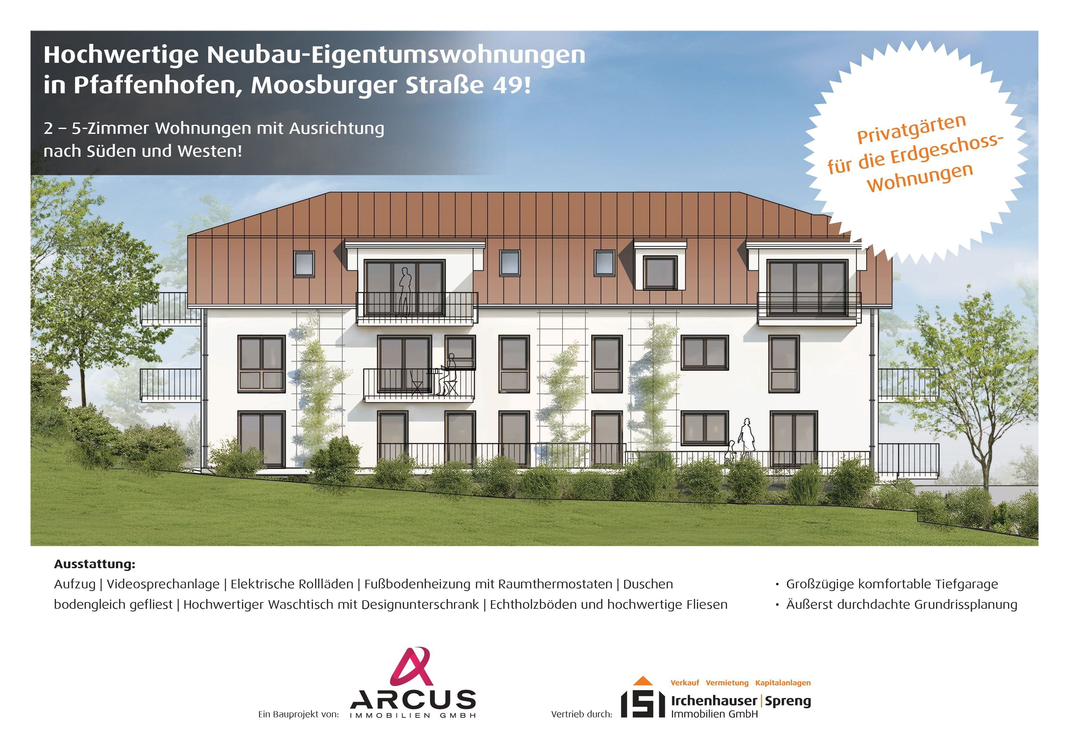 Wohnung zum Kauf provisionsfrei 509.000 € 3 Zimmer 81,7 m²<br/>Wohnfläche 2.<br/>Geschoss Moosburger Straße 49 Pfaffenhofen a d Ilm Pfaffenhofen an der Ilm 85276