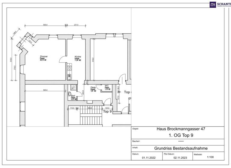 Wohnung zum Kauf 199.000 € 1,5 Zimmer 49 m² 1. Geschoss Brockmanngasse Jakomini Graz 8010