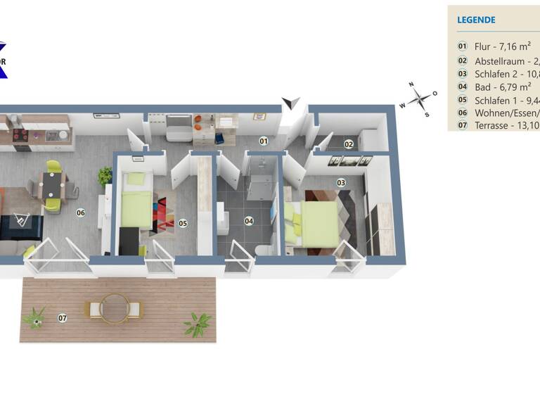 Wohnung zum Kauf - Erstbezug 379.000 € 3 Zimmer 68 m² Schnelsen Hamburg 22457