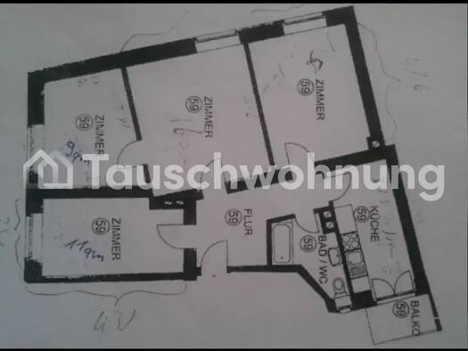 Wohnung zur Miete Tauschwohnung 1.250 € 4 Zimmer 77 m² EG Wiehre Freiburg im Breisgau 79102