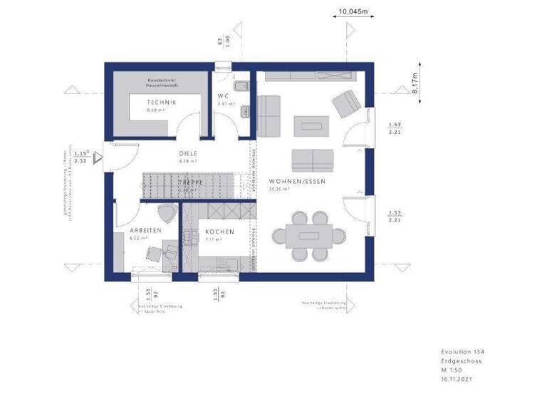 Einfamilienhaus zum Kauf 473.488 € 5 Zimmer 134 m² 590 m² Grundstück Machern 04827