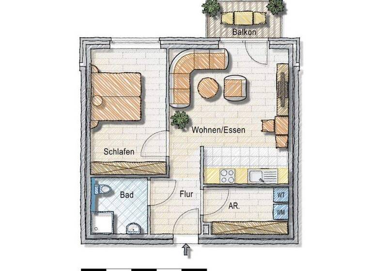 Wohnung zum Kauf 198.000 € 2 Zimmer 57 m² 1. Geschoss Innenstadt Aurich 26603
