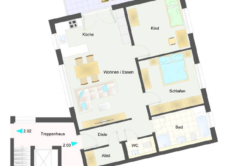 Wohnung zum Kauf provisionsfrei 465.000 € 3 Zimmer 87,1 m²<br/>Wohnfläche Neckarrems Remseck 71686
