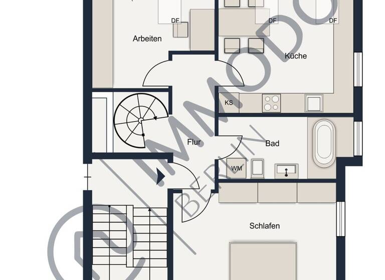 Wohnung zum Kauf 480.000 € 3,5 Zimmer 92 m²<br/>Wohnfläche Dachgeschoss, 2.<br/>Geschoss Lichterfelde Berlin 14167