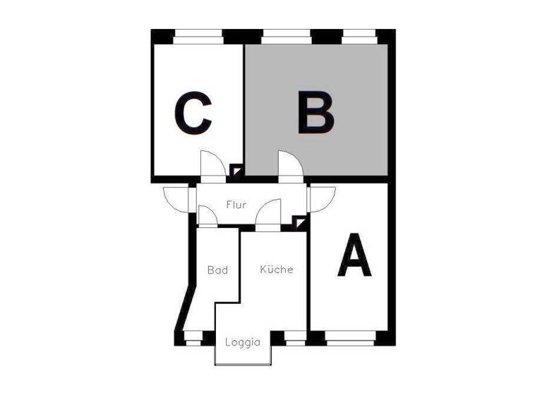 Studio zur Miete 145 € 1 Zimmer 21,8 m² 1. Geschoss Reißiger Straße 40 Stadtmitte Plauen 08525