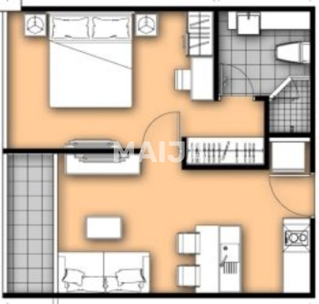 Studio zum Kauf 50.411 € 1 Zimmer 41,1 m²<br/>Wohnfläche 2.<br/>Geschoss Romanasia Soi 9 Pattaya 20150