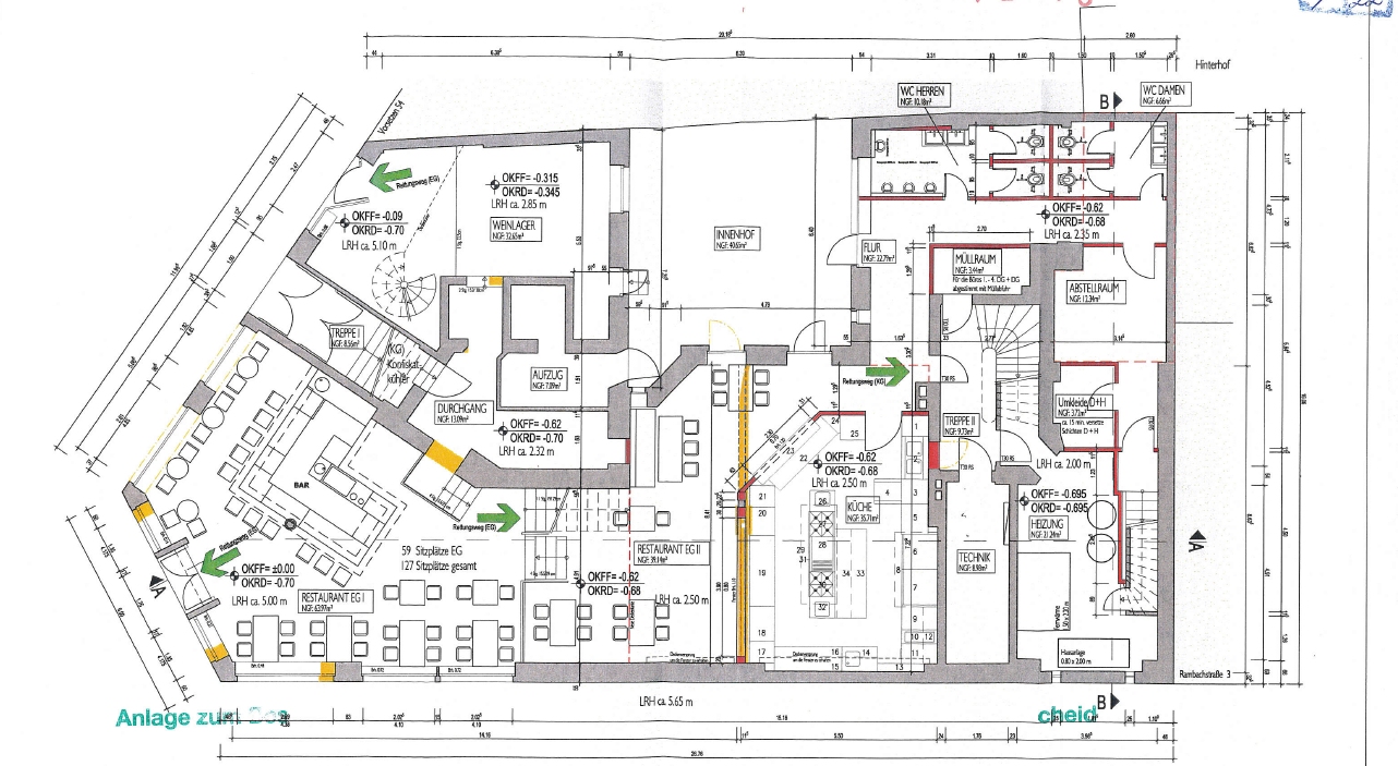 Restaurant zur Miete provisionsfrei 8.276 € 403,7 m²<br/>Gastrofläche Neustadt Hamburg 20459