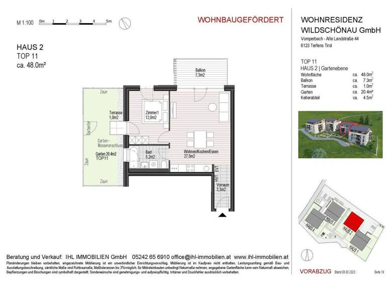 Wohnung zum Kauf - Erstbezug 2 Zimmer 48 m² EG Lenzen 239 Oberau 6311