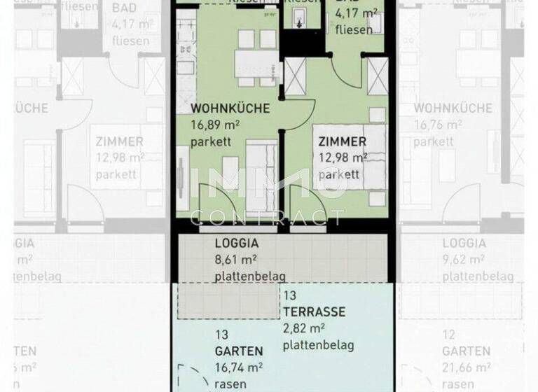 Wohnung zum Kauf - Erstbezug 255.500 € 2 Zimmer 39,9 m² EG Studenygasse 16 Wien 1110