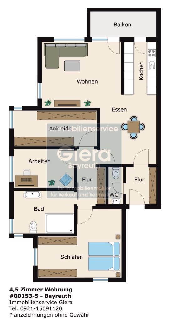 Wohnung zur Miete 1.400 € 4,5 Zimmer 111,2 m²<br/>Wohnfläche 1.<br/>Geschoss ab sofort<br/>Verfügbarkeit Wendelhöfen / Gartenstadt Bayreuth 95445