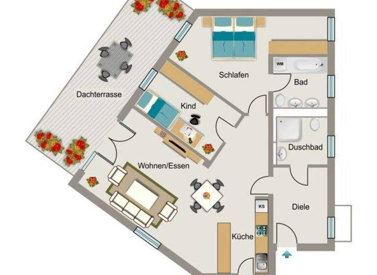 Wohnung zur Miete 1.742 € 3,5 Zimmer 108,2 m² 4. Geschoss frei ab 01.05.2026 Max-Schmeling-Straße 2c Benrath Düsseldorf 40597