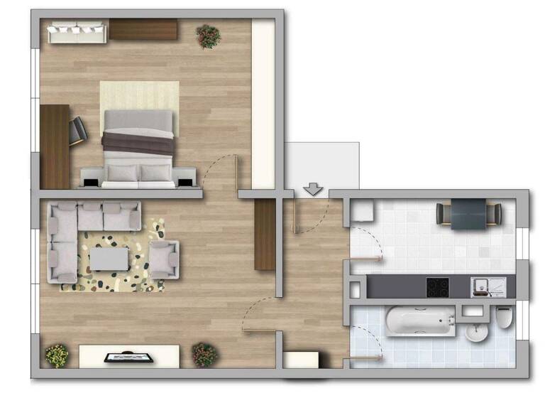 Wohnung zur Miete 263 € 2 Zimmer 46,9 m² 1. Geschoss Hans-Stubbe-Straße 11 Gatersleben Seeland 06466